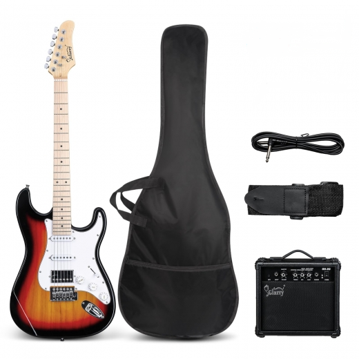 GLARRY-Kit de guitarra eléctrica GST 39" con amplificador para principiantes