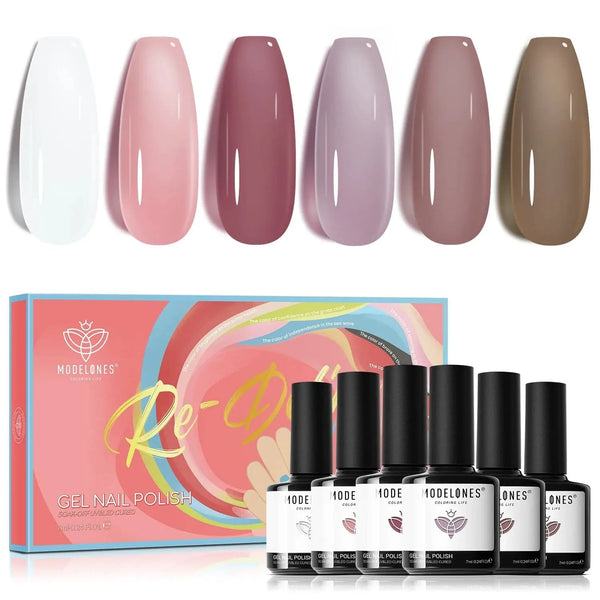 Modelones, Kit de 38 esmaltes de uñas en gel, Colores B-Glamorous.
