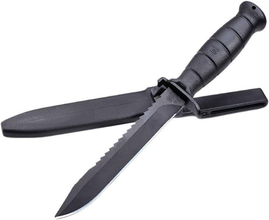 Cuchillo de caza, campo, Glock negro, para supervivencia, deportes.