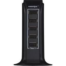 Cargador multiple USB de 5 puertos torre de carga PowerXcel