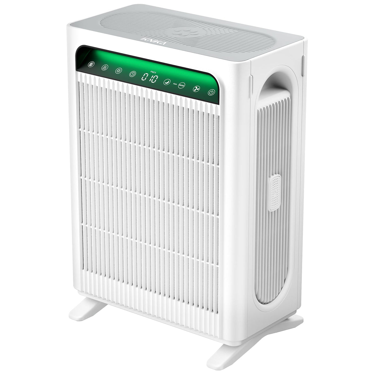 Purificador de aire KNKA APH4000 blanco con pantalla de calidad del aire