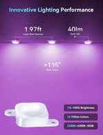 Luces LED permanentes RGB para exteriores, 100 pies LEMONLOVELY