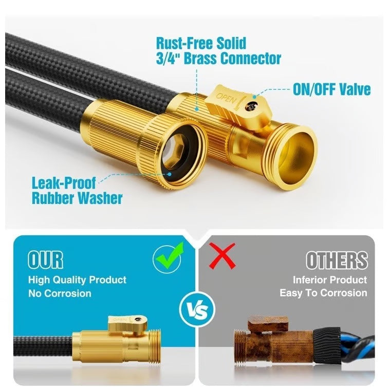 Manguera de jardín de goma extensible de 50ft (15m)