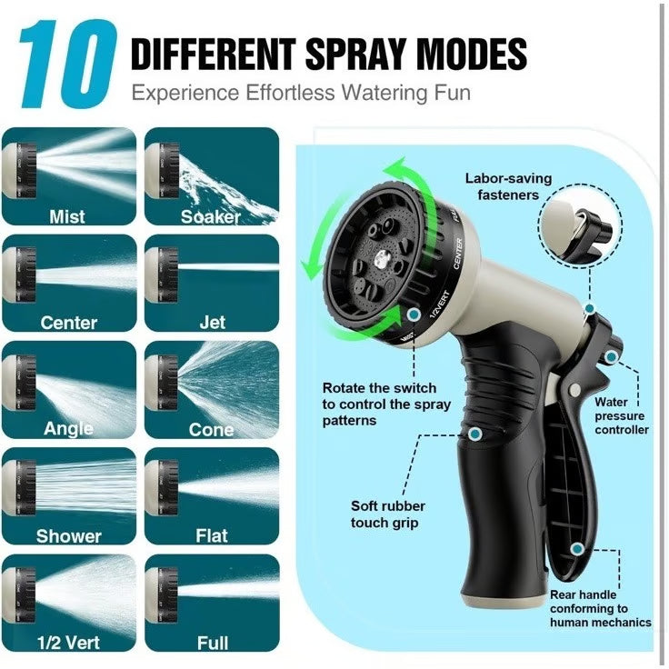 Manguera de jardín de goma extensible de 50ft (15m)