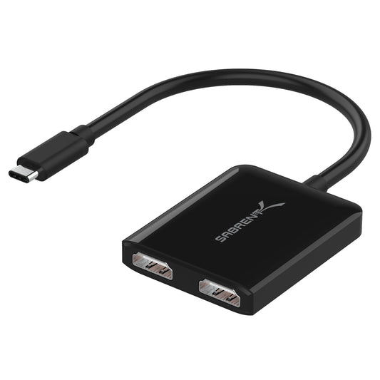 Adaptador USB tipo C dual HDMI, sistemas Windows (Windows 7 y posteriores).
