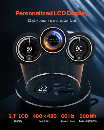 Enfriador para CPU VEVOR YC-01-SS-003 3 ventiladores