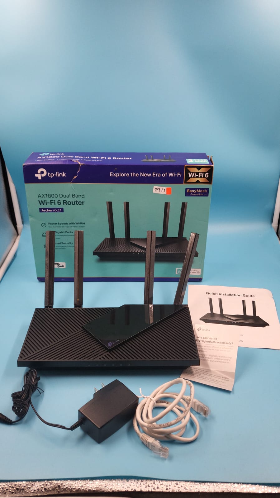 Smart Router Archer AX21, TP-Link AX1800 Dual-Band Wi-Fi 6 open box