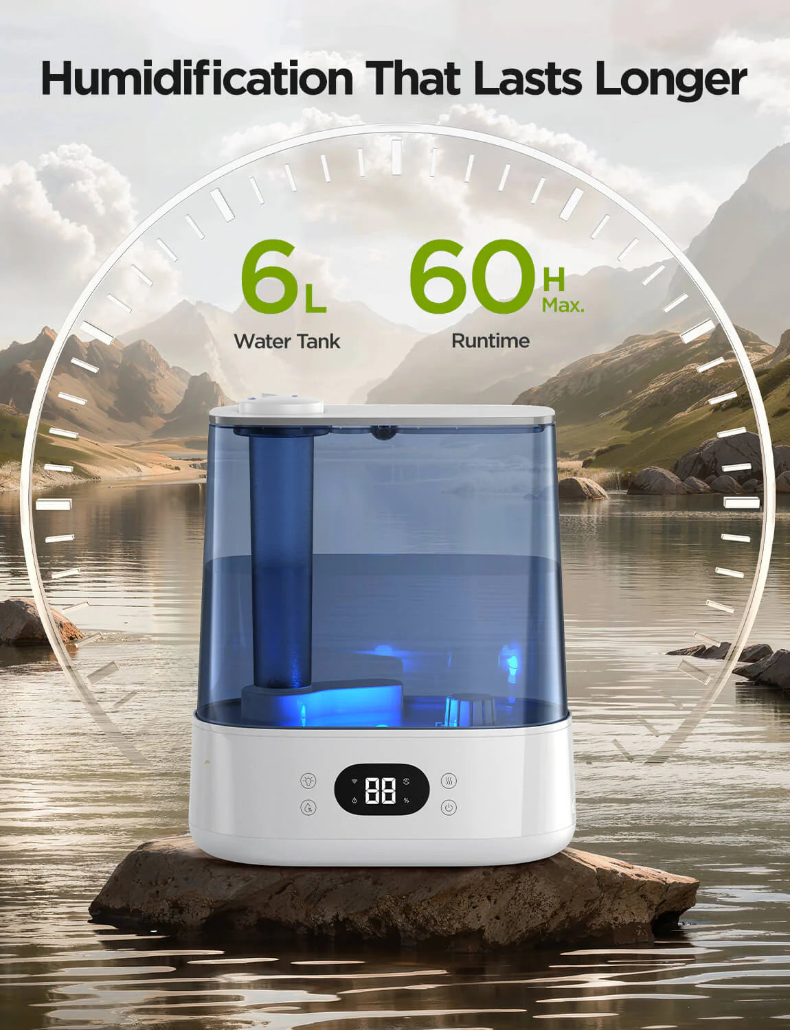 Humidificador inteligente GoveeLife 2 Lite (6 L).