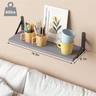 6 Repisas Gris de Pared Madera con Soportes Metálicos Fixwal