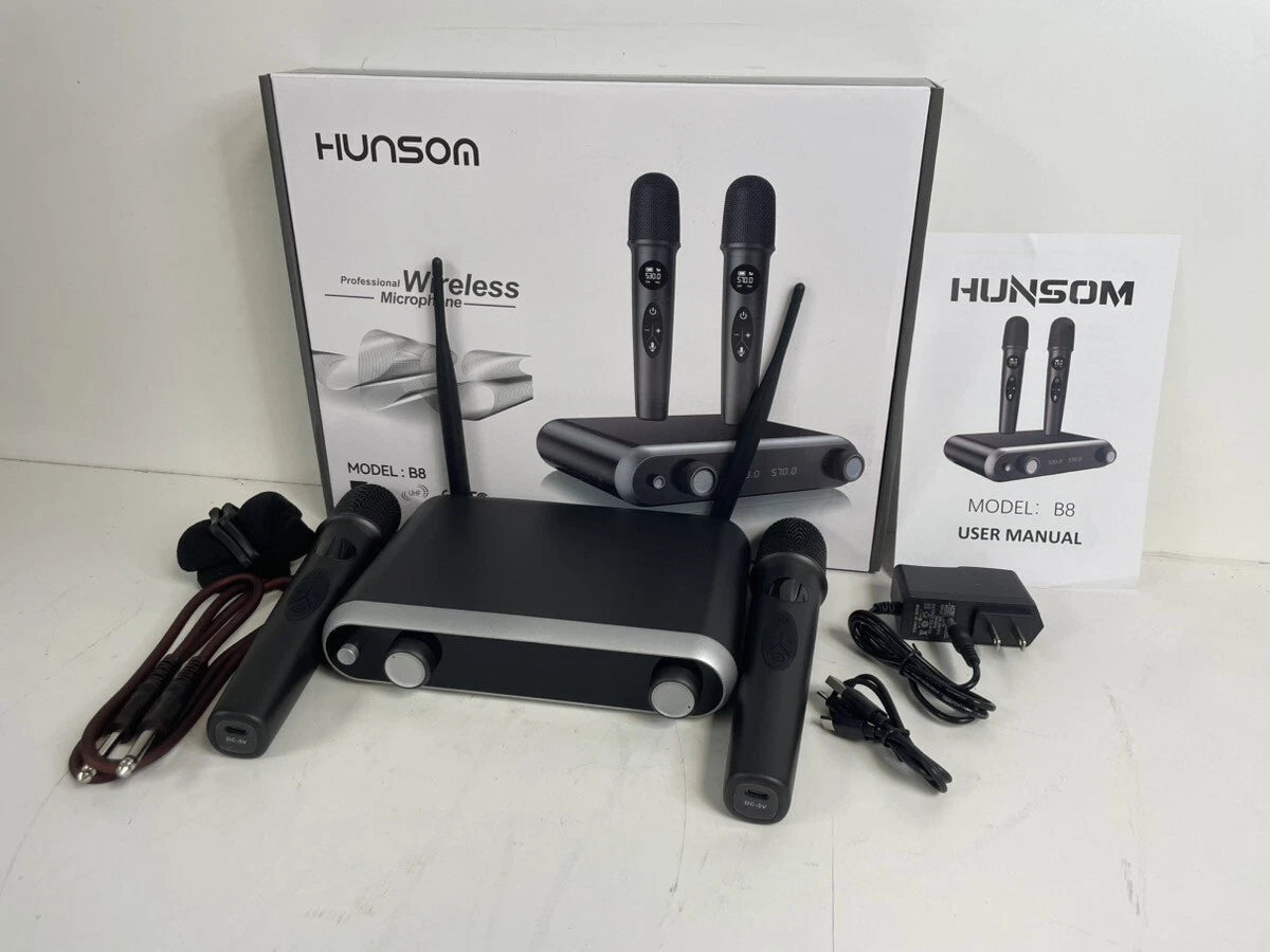 MICRÓFONOS INALÁMBRICOS PROFESIONALES HUNSON B8.