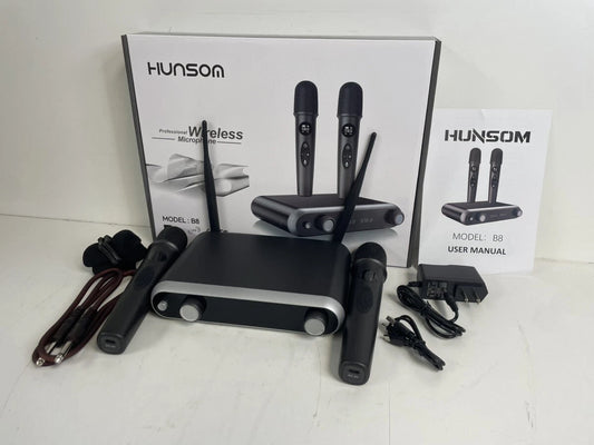 MICRÓFONOS INALÁMBRICOS PROFESIONALES HUNSON B8.