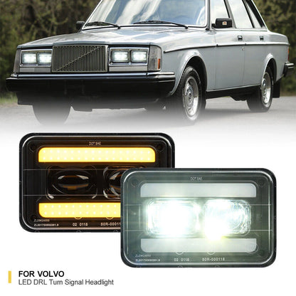 Faros LED 4x6 Pulgadas para Volvo 240 740 760 2 Piezas