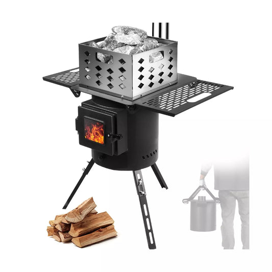 Estufa de Leña Para Camping, Portátil, Interior Pequeña.(DETALLE)