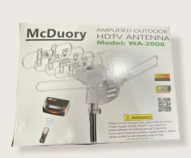 McDuory Antena Digital Exterior 150 Millas Rotación 360 Grados Amplificada HDTV