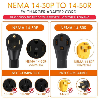 Cable adaptador, NEMA 14-30P a NEMA 14-50R EV (USADO).