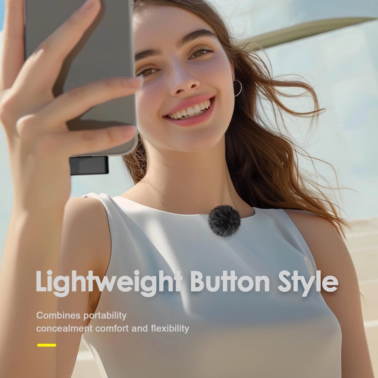 Micrófono Lavalier Inalámbrico para iPhone/Android.