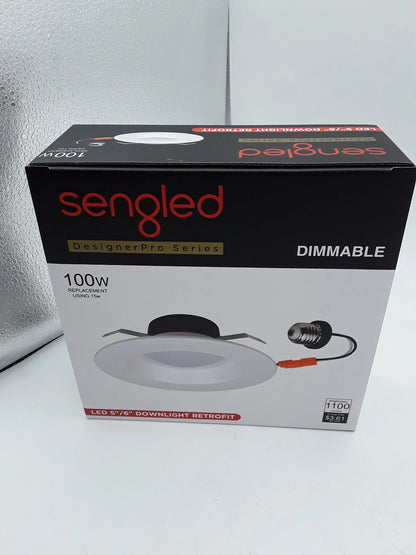 Luz LED Sengled dimmable, empotrable, retrofit, 5/6", 100W.
