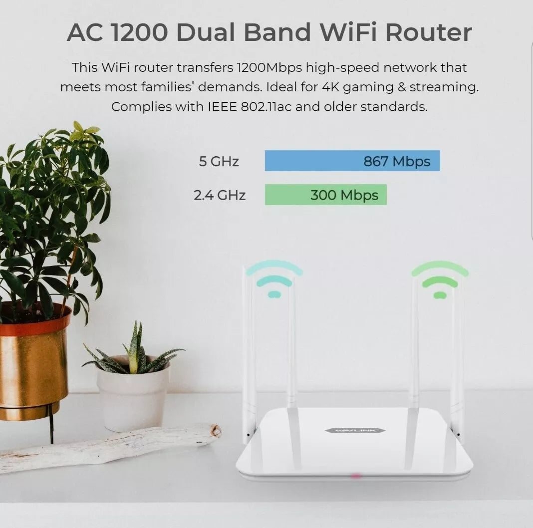 ROUTER WI-FI WI-FI WI-FI WAVLINK AC1200 DOBLE.