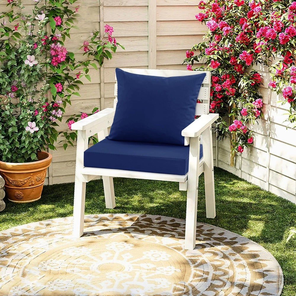 Juego de Cojin 22 X 22, Para silla de jardín, asiento y respaldo.