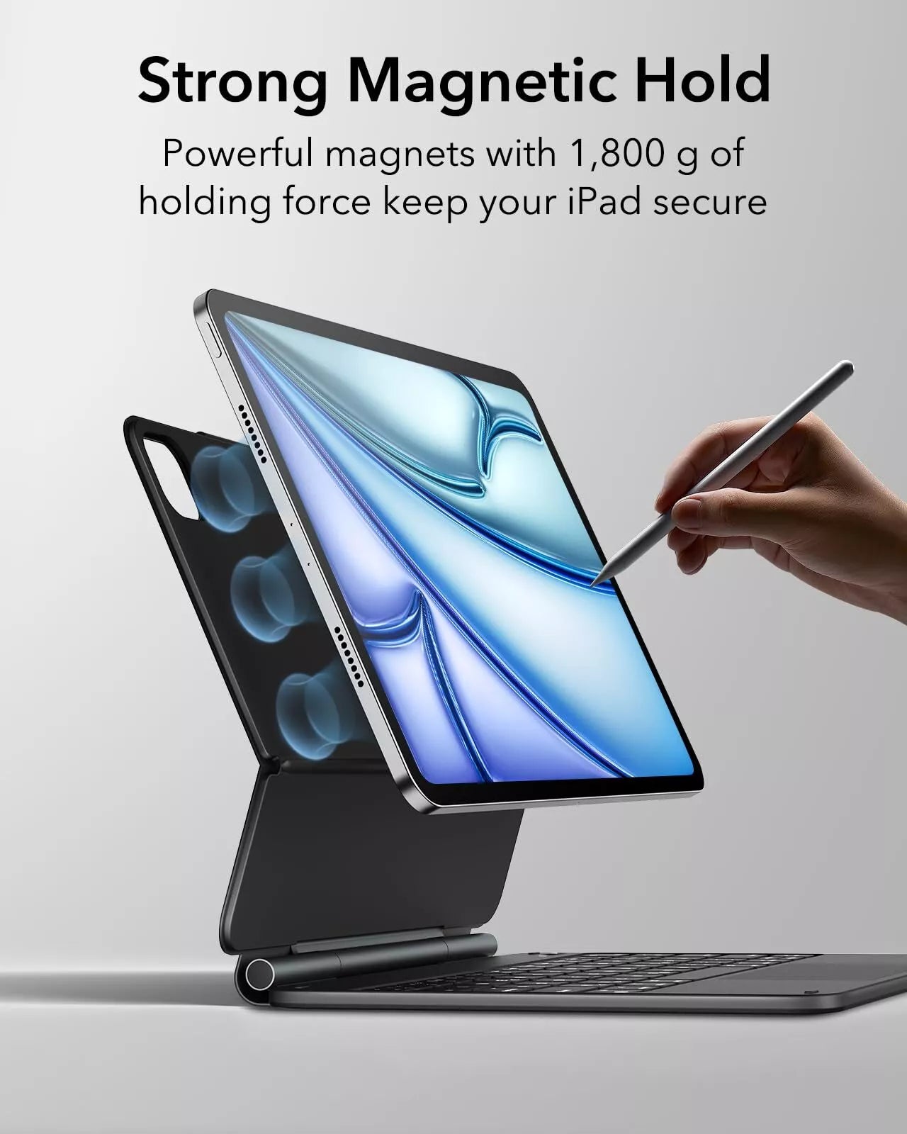 ESR - Funda con teclado para iPad Pro de 12.9 " magnética desmontable