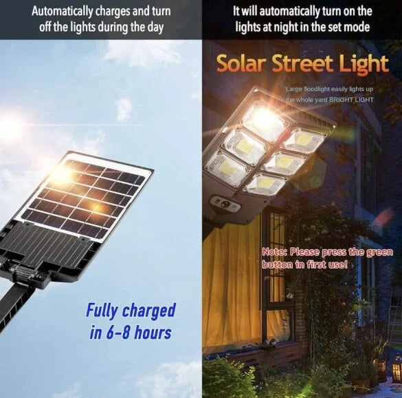 Luces solares para exteriores farola 504 LED W789B-3