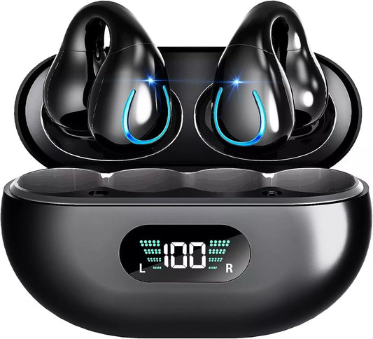 Auriculares inalámbricos, YYK-Q71  Bluetooth 5.3. negros brillantes.