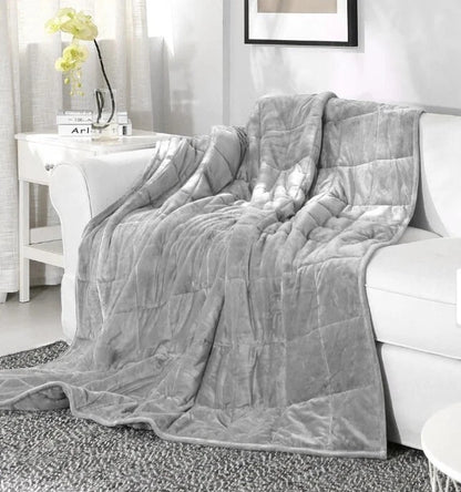 Manta pesada reversible gris, Sedona House, 15 lb, 48 x 72".