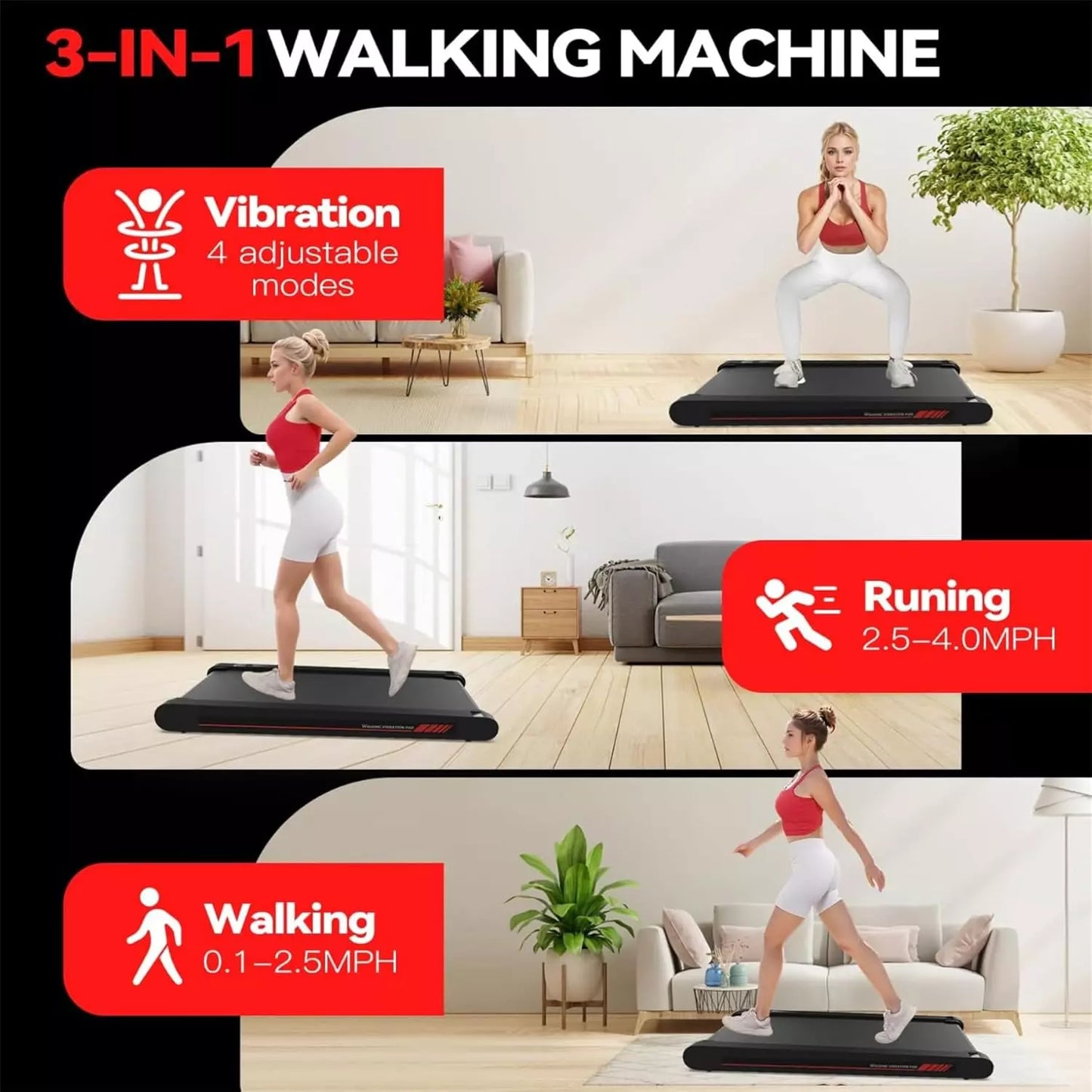 Almohadilla vibratoria para caminar,3 en 1, WALKING VIBRATION.