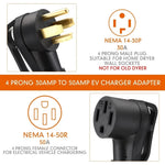 Cable adaptador, NEMA 14-30P a NEMA 14-50R EV (USADO).