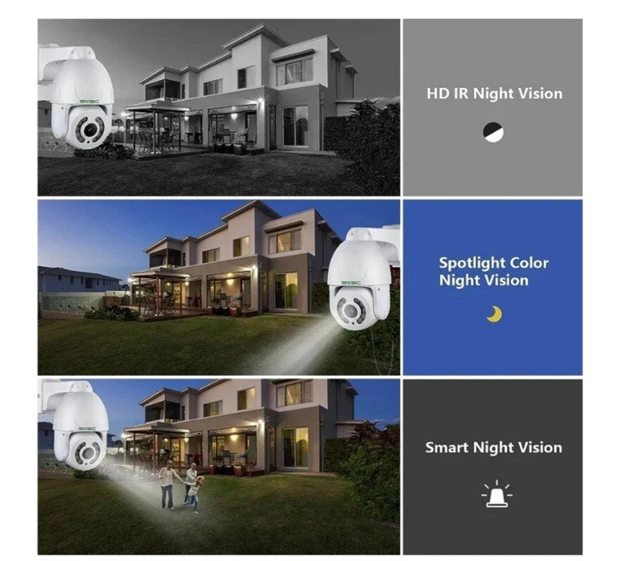 Cámara SV3C 5 MP WiFi PTZ para exteriores,SV3C 5(USADA).