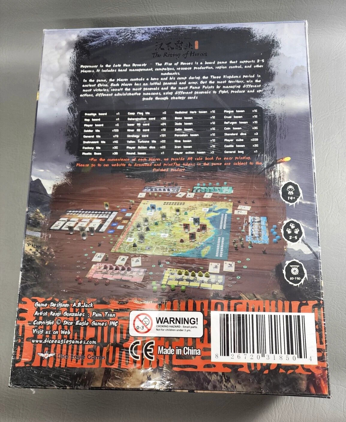 Hegemonía en la dinastía Han tardía "El ascenso de los héroes" juego de mesa.