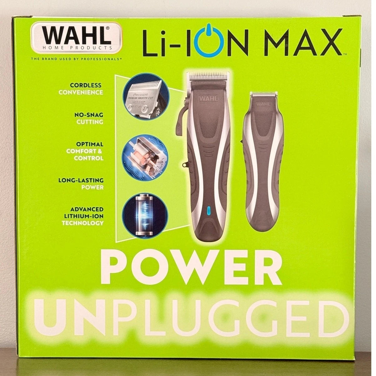 Kit de maquinas para cortar cabello, Li-ion MAX, inalámbrico, Wahl.