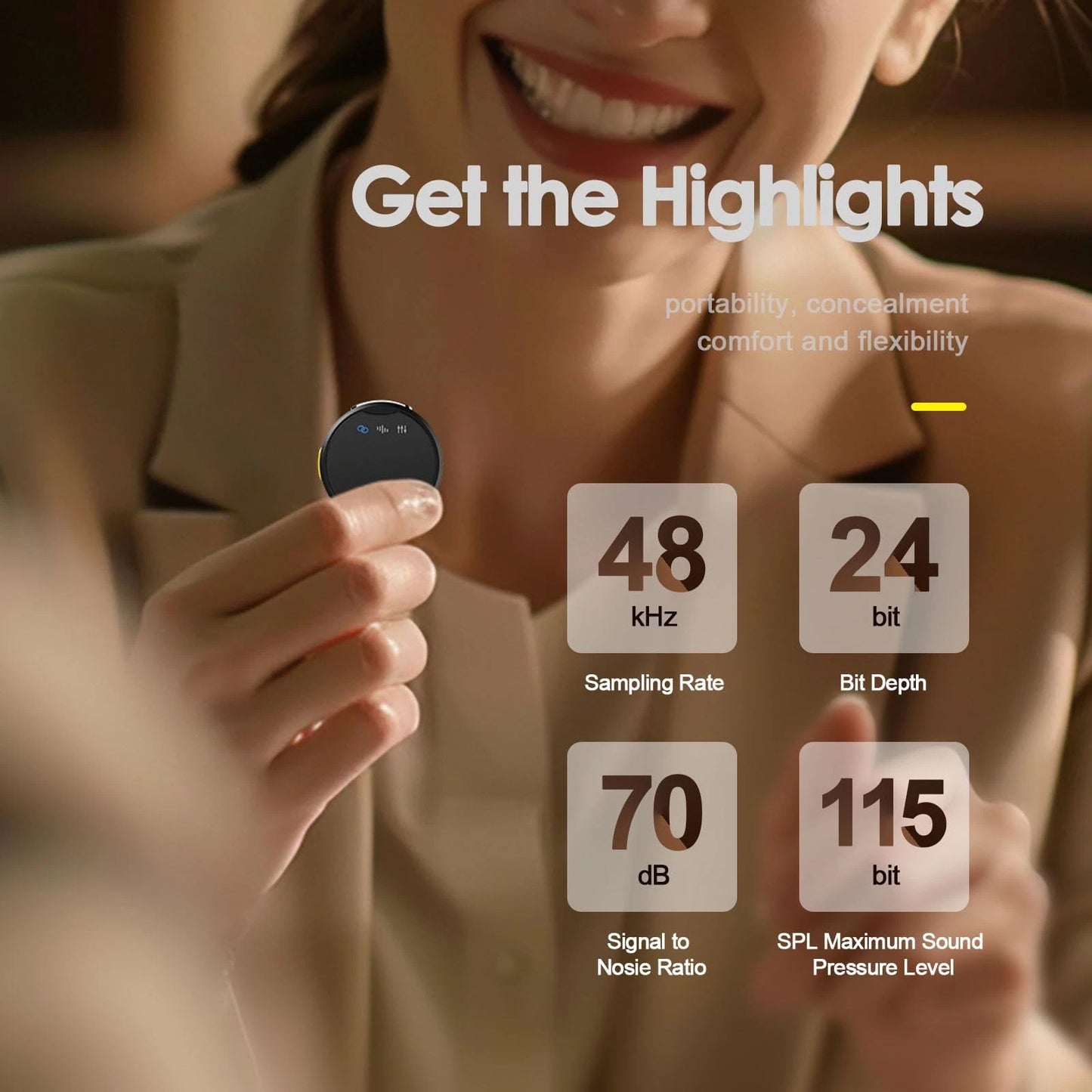 Micrófono Lavalier Inalámbrico para iPhone/Android.