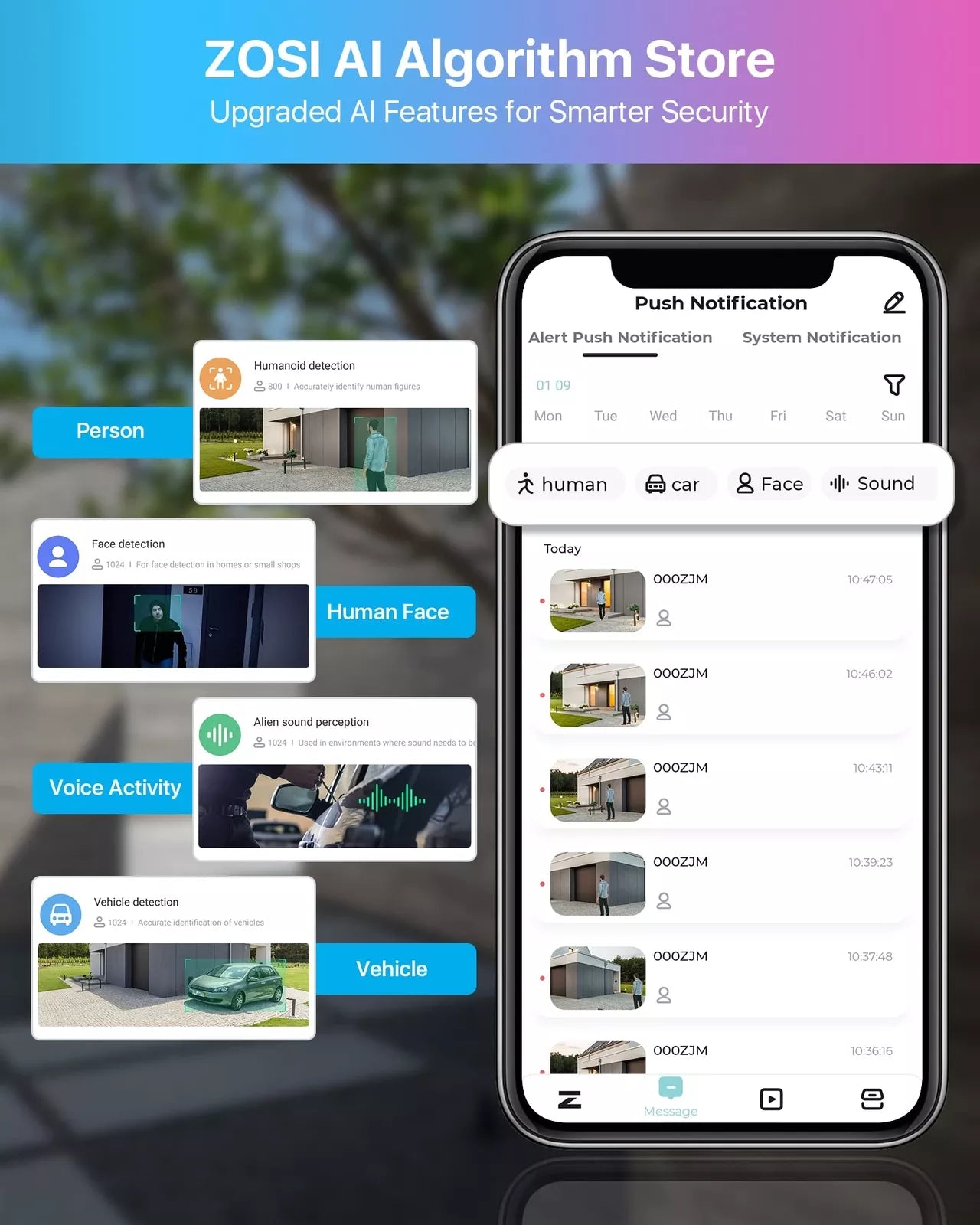 Cámara panorámica/inclinable WiFi exterior 3K.