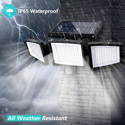 Luces solares para exteriores, sensor de movimiento, IP65.