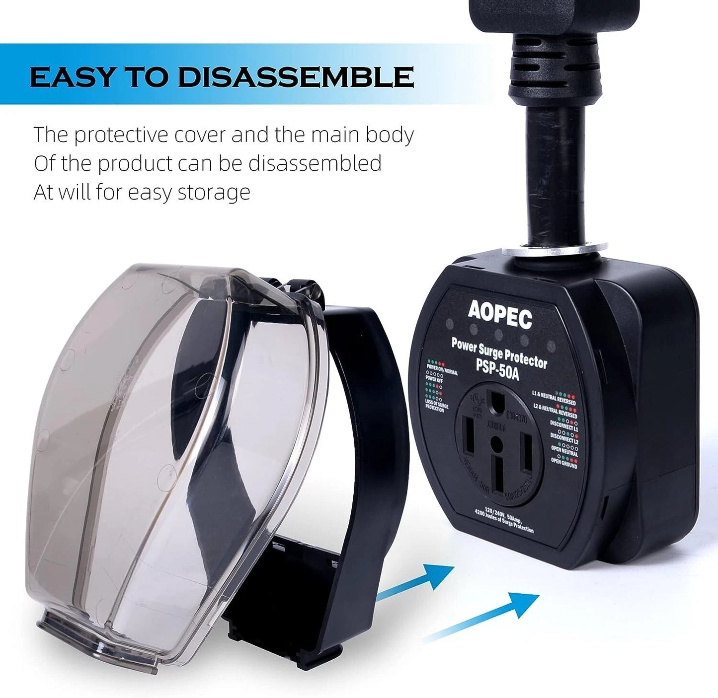 Protector contra sobretensiones AOPEC para RV'S, (DETALLE).