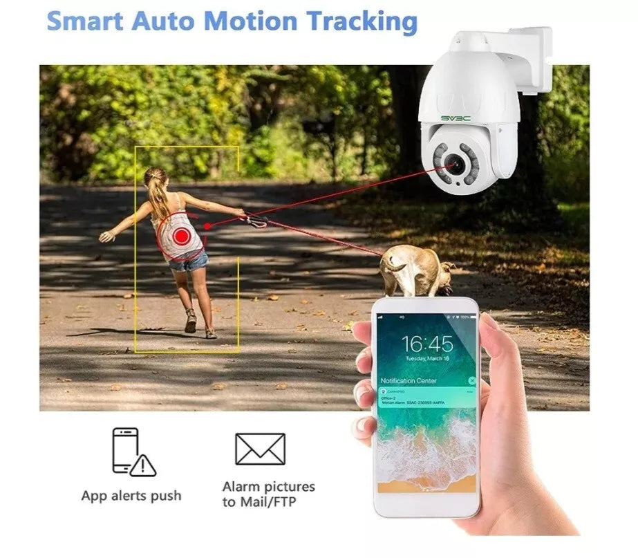 Cámara SV3C 5 MP WiFi PTZ para exteriores,SV3C 5(USADA).