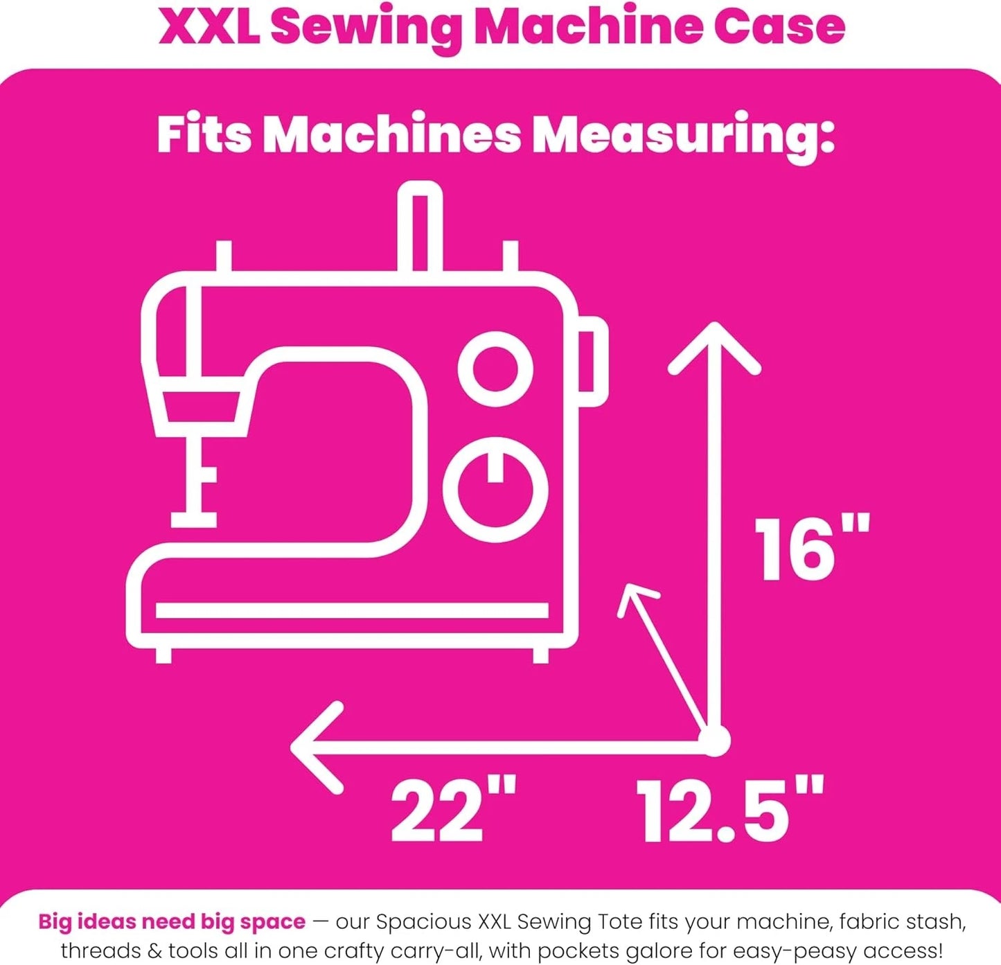 Estuche para máquina de coser con ruedas Everything Mary.(USADO)