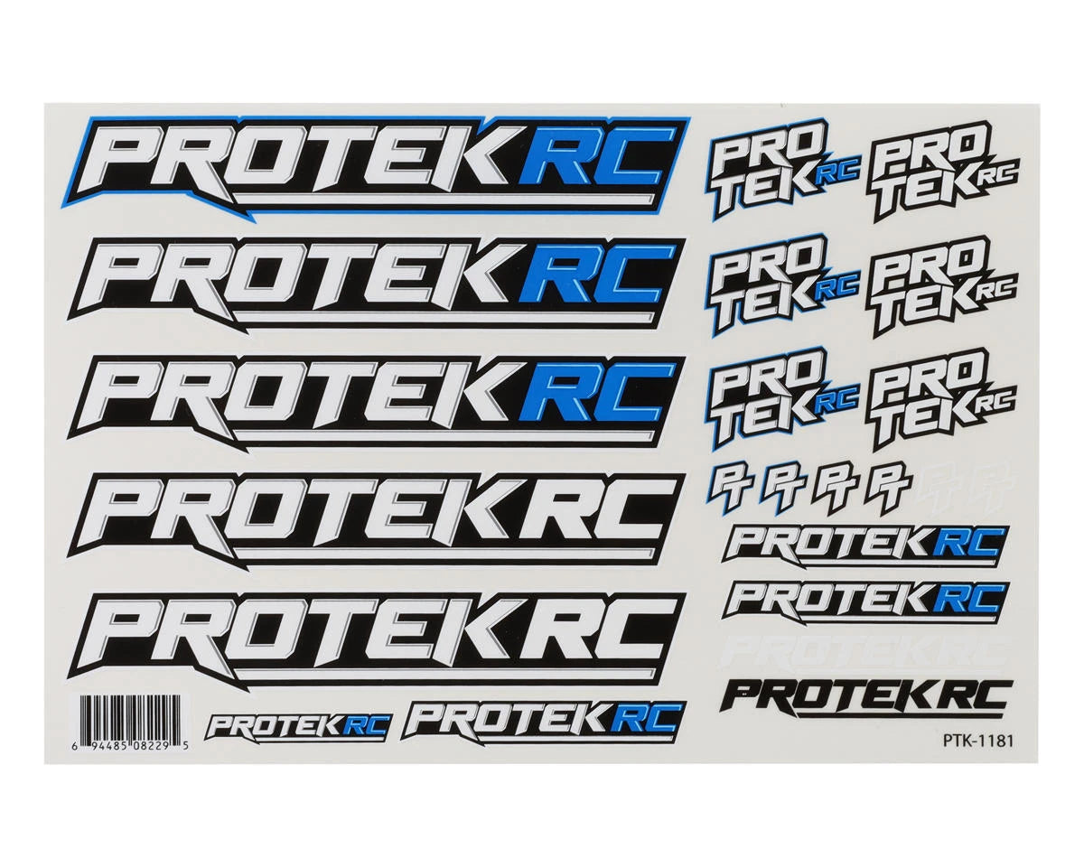 Hojas de stickers con logos de RC, ProTek, Upgrade y Ecopower