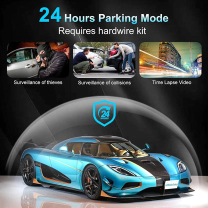 Dash Cam Espejo 12″ Frontal y Trasera 1080p 64 GB