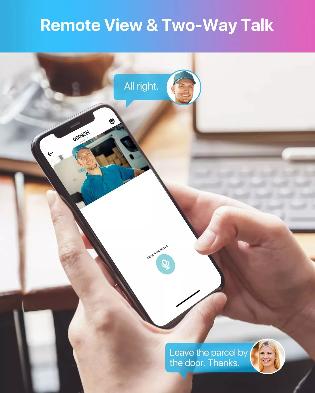 Cámara panorámica/inclinable WiFi exterior 3K.