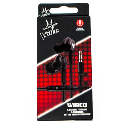Auriculares estéreo con cable con micrófono, The Voice.