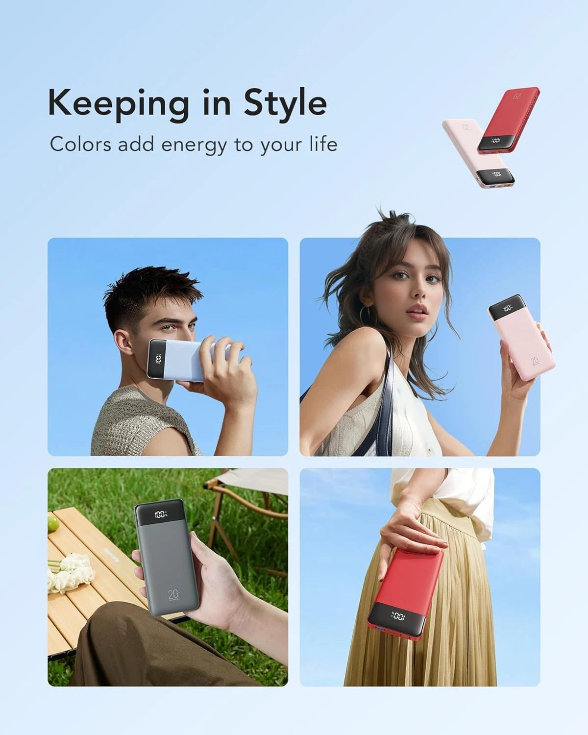 Charmast-Bateria Portatil con 4 Cables (Usado)