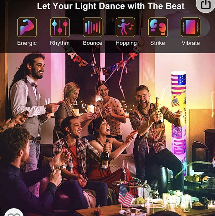 Lámpara de Piso, LED RGB, Tema Patriótico, Control remoto.