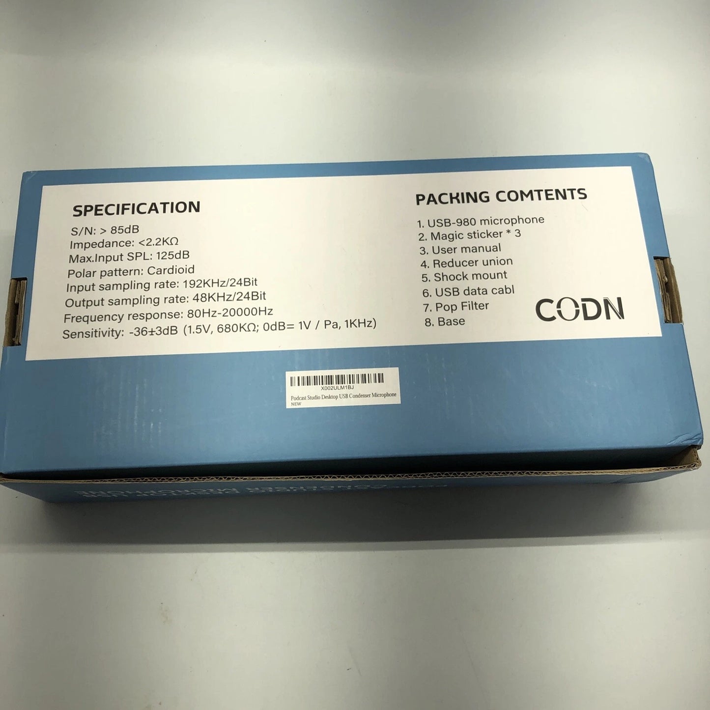 Micrófono condensador USB de escritorio CODN