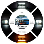 Faros LED 4x6 Pulgadas para Volvo 240 740 760 2 Piezas