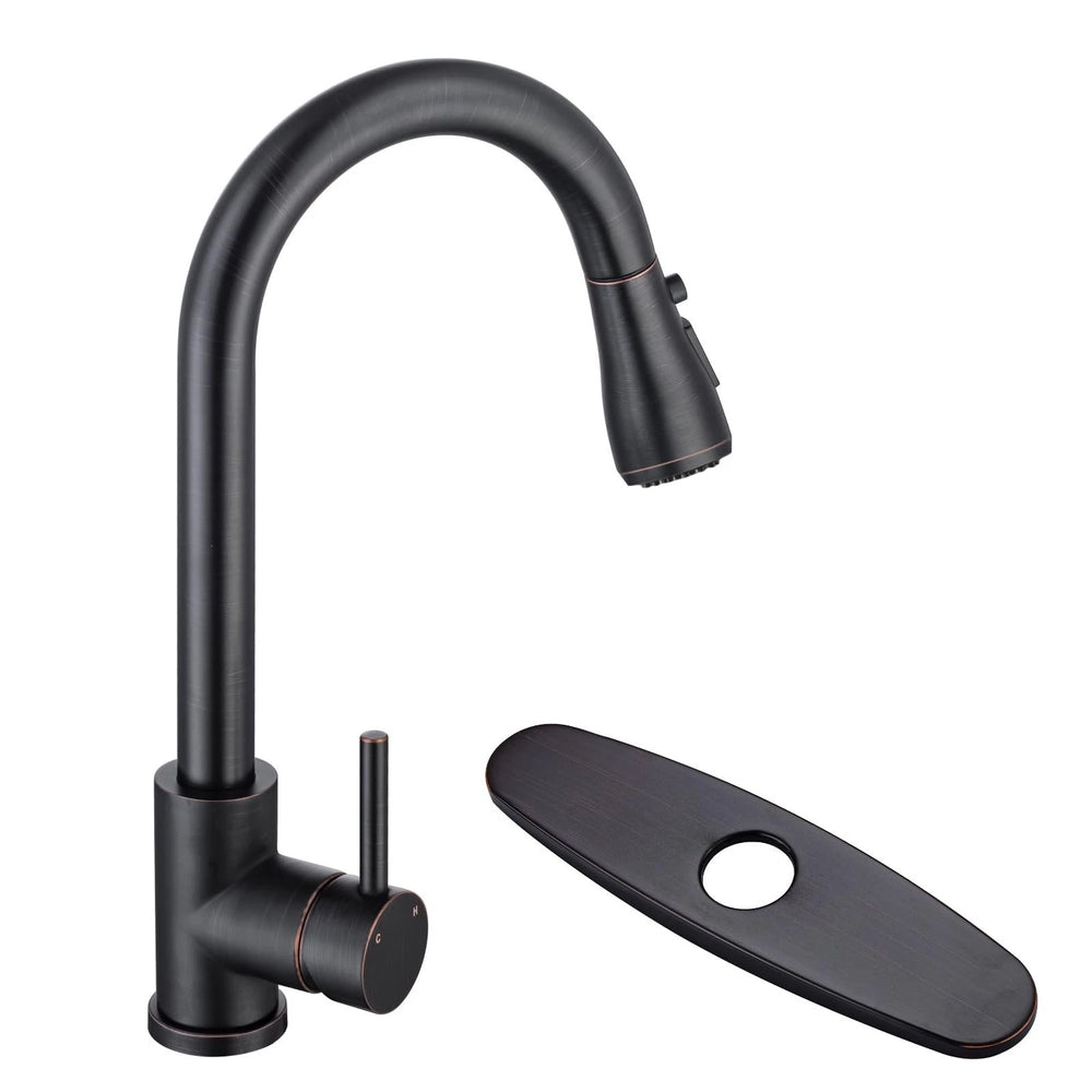 Grifo de cocina Qomolangma, rociador extraíble, monomando, 1-3 agujeros