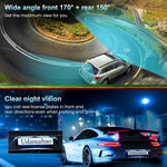 Dash Cam Espejo 12″ Frontal y Trasera 1080p 64 GB