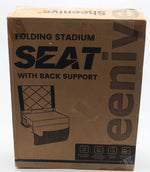 Asiento Plegable Para Gradas Sheenive Con Respaldo Acolchado Azul