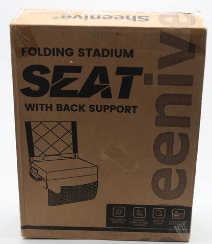 Asiento Plegable Para Gradas Sheenive Con Respaldo Acolchado Azul